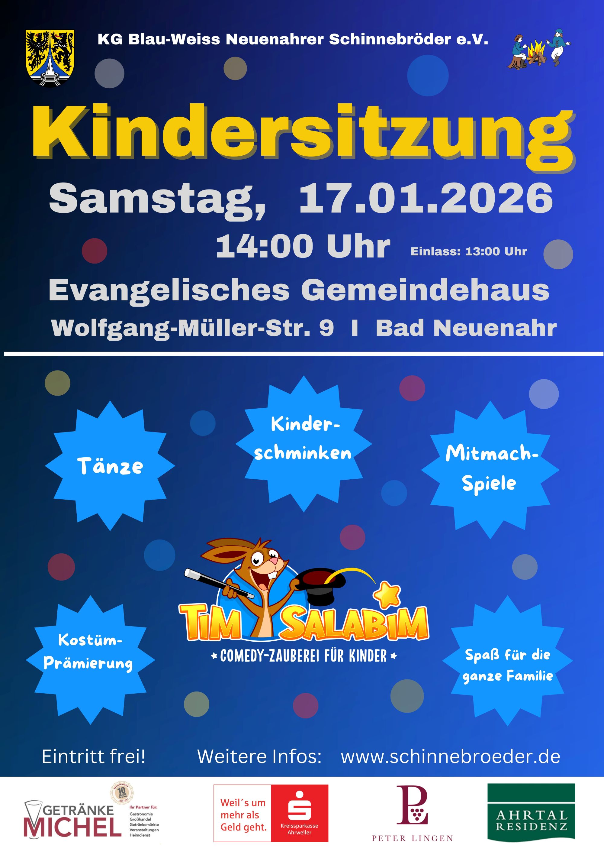 Plakat zur Kindersitzung 2026