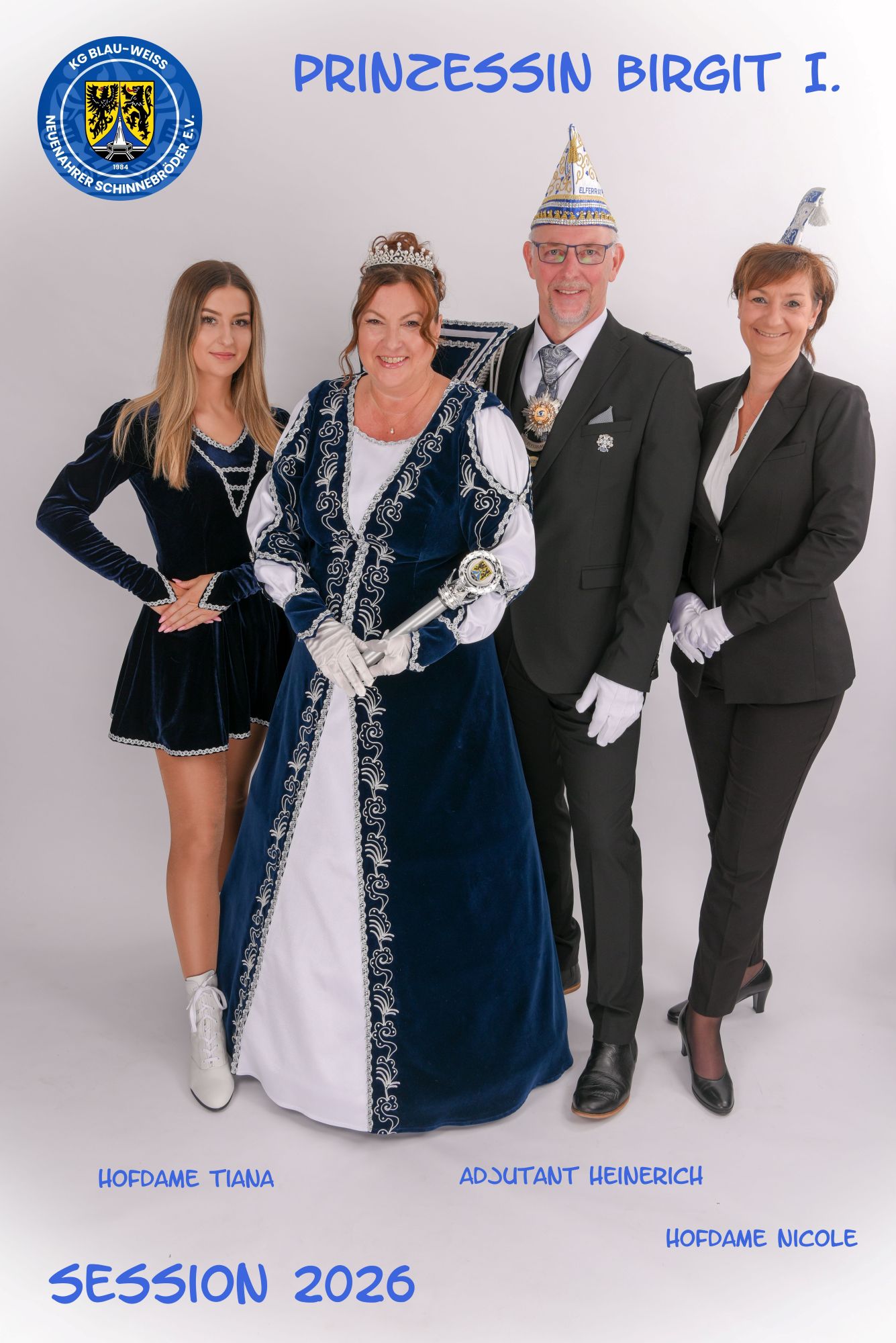 Dieses Bild zeigt Prinzessin Birgit I. mit ihrem Hofstaat